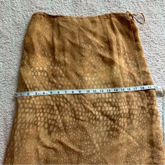 J Jill Faux Wrap Maxi Skirt Size 12 Moroccan Style Print Fall Autumn Holiday - Picture 7 of 12